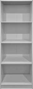 Βιβλιοθήκη Kendy pakoworld λευκό 60x30x167εκ