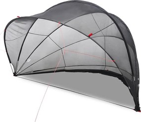 vidaXL Θόλος πισίνας Μαύρο 500 x 500 x 236 εκ.