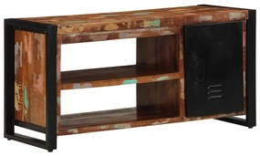 vidaXL Πάγκος Παπουτσιών Πολύχρωμο 100x40x50 εκ. Μασίφ Ξύλο Ανακυκλωμένο