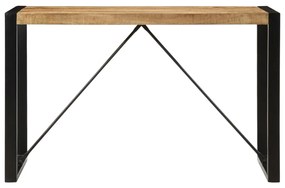 vidaXL Τραπεζαρία 120 x 55 x 76 εκ. από Μασίφ Ακατέργαστο Ξύλο Μάνγκο