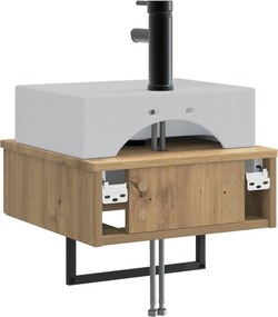 vidaXL Νιπτήρας Τοίχου Artisan Δρυς 40 x 41 x 39 εκ.