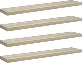 vidaXL Ράφια Τοίχου 4 τεμ. Χρώμα Δρυός 120 x 23,5 x 3,8 εκ. MDF