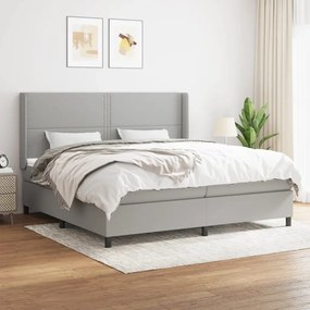 ΚΡΕΒΑΤΙ BOXSPRING ΜΕ ΣΤΡΩΜΑ ΑΝΟΙΧΤΟ ΓΚΡΙ 200X200 ΕΚ. ΥΦΑΣΜΑΤΙΝΟ 3131377