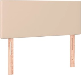 vidaXL Κρεβάτι Boxspring με Στρώμα Καπουτσίνο 120x190εκ.από Συνθ.Δέρμα