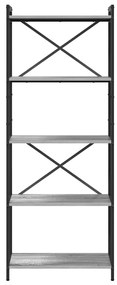 vidaXL Βιβλιοθήκη Γκρι sonoma 60 x 30 x 153 εκ Επεξεργασμένο ξύλο