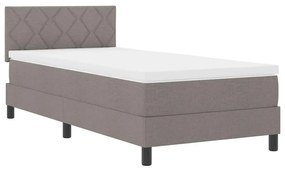 vidaXL Κρεβάτι με ελατήρια με στρώμα Taupe 100 x 200 cm ύφασμα