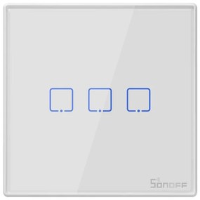 SONOFF smart διακόπτης T2EU3C-RF 433MHz, αφής, τριπλός, λευκός