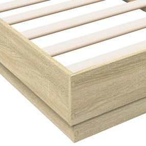 vidaXL Πλαίσιο Κρεβατιού Χωρ. Στρώμα Sonoma Δρυς 75x190εκ Επεξ. Ξύλο