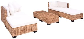 vidaXL Σετ Καναπέ 16 Τεμαχίων από Γνήσιο Ρατάν