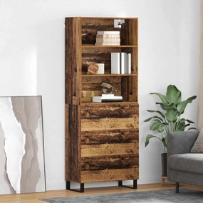 vidaXL Highboard με συρτάρι 2 pcs Παλιό ξύλο Επεξεργασμένο ξύλο
