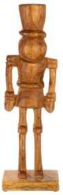 Φιγούρα Nutcracker "Tom" Mango Ξύλο Ecru PU 12.5x8x41cm