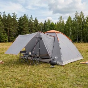 vidaXL Σκηνή Camping 6 ατόμων Γκρι και Πορτοκαλί
