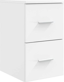 vidaXL Σετ Επίπλων Μπάνιου 5 pcs Λευκό Επεξεργασμένο Ξύλο και Γυαλί