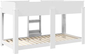 vidaXL Κρεβάτι Κουκέτα για Παιδιά Λευκό 100 x 200 cm