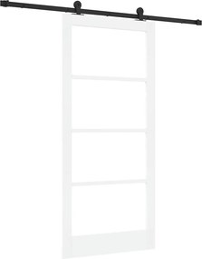 vidaXL Συρόμενη Πόρτα ORKDAL Λευκό και Μαύρο 93 x 202 cm
