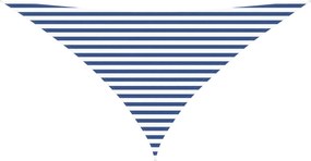 vidaXL Πανί σκιάς Μπλε και άσπρο 3,5 x 3,5 x 4,9 m