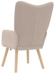 vidaXL Χαλαρωτική Πολυθρόνα Ανοιχτό γκρι 62 x 67 x 95.5 εκ ύφασμα