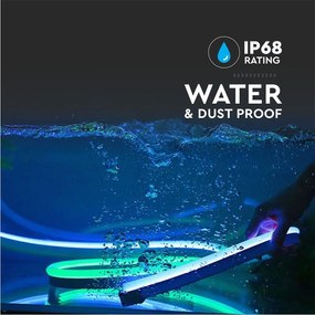 Αδιάβροχη LED Neon Flex 24V 6.5W 10m IP68 Θερμό Λευκό V-TAC 2612