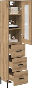 vidaXL Highboard Artisan Oak 34,5 x 34 x 180 εκ. Επεξεργασμένο ξύλο