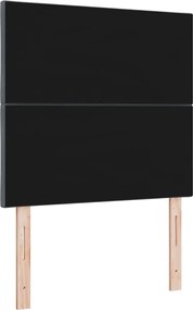 vidaXL LED κεφαλάρι Σκούρο Γκρι 90 cm Τεχνητό Δέρμα