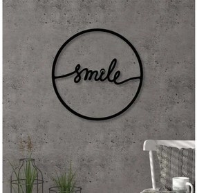 Διακοσμητικό τοίχου Smile Megapap μεταλλικό μαύρο 45x3x45εκ GP037-0120-GP037-0120-Μαύρο GP037-0120