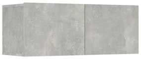 vidaXL Έπιπλα Τηλεόρασης 4 τεμ. Γκρι Σκυρ. 80x30x30 εκ. Επεξ. Ξύλο