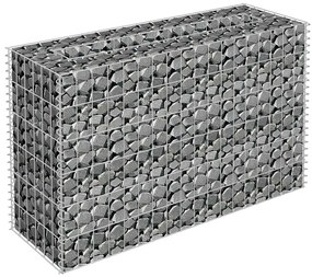 vidaXL Συρματοκιβώτιο-Γλάστρα Υπερυψωμένη 90x30x60 εκ. Γαλβ. Χάλυβας