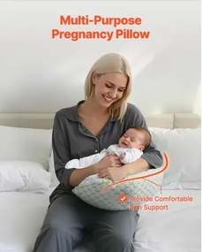 VEVOR Pregnancy Wedge Pillow W Shape Pregnant Maternity Pillow Soft &amp; Breathable