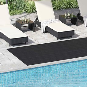 vidaXL Μάτ δαπέδου Μαύρο 1,5 x 4 m Λάστιχο