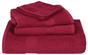 vidaXL Πετσέτες Πλυσίματος FROGN 10 τεμ. Μπορντό 30x30 εκ. 360 γρ./μ²
