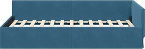 vidaXL Κρεβάτι Γωνίας Μπλε 80 x 200 cm Βελούδο