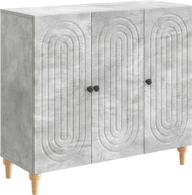 vidaXL Πλαϊνό γραφείο Γκρι Σκυροδέματος 89 x 34,5 x 80 εκ