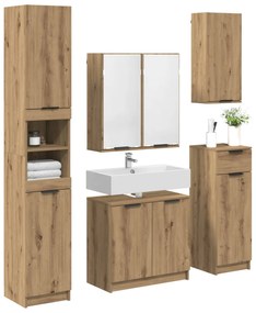 vidaXL Σετ Επίπλων Μπάνιου 5 pcs Artisan Oak Επεξεργασμένο ξύλο