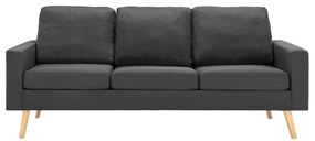 vidaXL 2 Piece Living Room Set Dark Gray Fabric