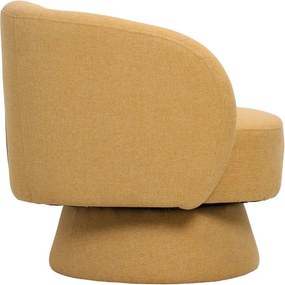 Πολυθρόνα περιστρεφόμενη Kreslo ύφασμα σε κίτρινη απόχρωση 78x81x77εκ 78x81x77 εκ.