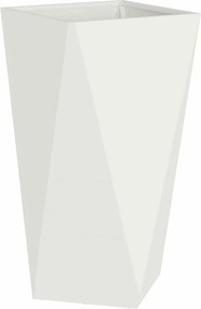 vidaXL Γλάστρα 2 τμχ. Λευκό 40 x 40 x 75 cm Ατσάλι