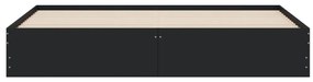 vidaXL Πλαίσιο Κρεβατιού με Συρτάρια Μαύρο 160x200 εκ Επεξεργ. Ξύλο