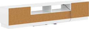 vidaXL Ντουλάπα LED Τηλεόρασης HOORN 3 τμχ. Γυαλιστερό Λευκό