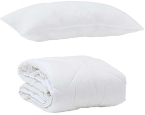 vidaXL Διπλωμένη Κουβέρτα Όλων των Εποχών 2 pcs Λευκό 155 x 220 cm