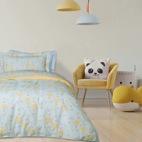 Παπλωματοθήκη Παιδική 4880 (Σετ 2τμχ) Yellow-Mint Das Home Single 160x240cm Cotton-Polyester
