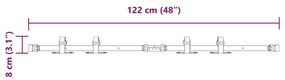 Κιτ συρόμενης πόρτας γραφείου 122 cm από ανθρακούχο χάλυβα