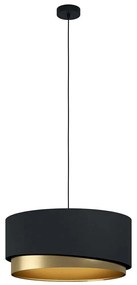 Φωτιστικό Οροφής Manderline 39926 Φ56x150cm 1xE27 40W Black-Brass Eglo Steel,Fabric