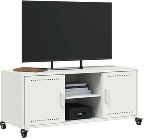 vidaXL Έπιπλο Τηλεόρασης Λευκό 100,5x39x43,5 εκ. Ατσάλι