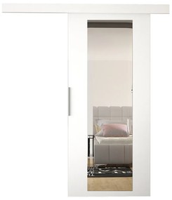 Συρόμενες πόρτες Atlanta 181, 33 kg, Άσπρο, Πλαστικοποιημένη μοριοσανίδα, Καθρέφτης, Αλουμίνιο | Epipla1.gr