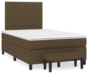 ΚΡΕΒΑΤΙ BOXSPRING ΜΕ ΣΤΡΩΜΑ ΣΚΟΥΡΟ ΚΑΦΕ 120X200 ΕΚ. ΥΦΑΣΜΑΤΙΝΟ 3136584