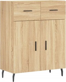 vidaXL Ντουλάπι Sonoma δρυς 69,5 x 34 x 180 εκ. από Επεξεργασμένο Ξύλο
