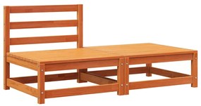 vidaXL Καναπές Κήπου Χωρίς Μπράτσα με Υποπόδιο από Μασίφ Ξύλο Πεύκου