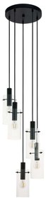 Φωτιστικό Οροφής 97368 Black Montefino Eglo Metal, Glass