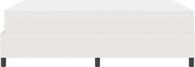 vidaXL Κρεβάτι με ελατήρια Κρέμα και Λευκό 160 x 200 cm