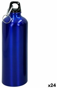 Μπουκάλι νερού Aktive 750 ml Snap γάντζος Αλουμίνιο 7 x 25 x 7 cm (24 Μονάδες)